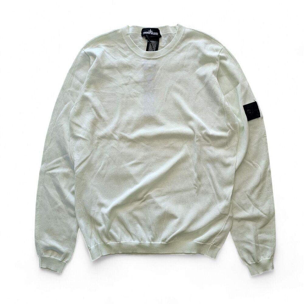 Stone Island x Shadow Project Pullover Sweater - Cotton - Light Green - NWT $450